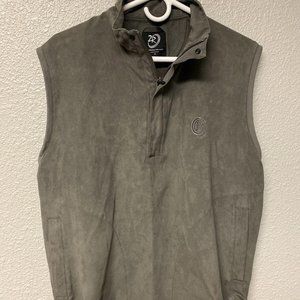 Zero Restriction Vest Mens Medium Suede Golf Performance Sleeveless Vest